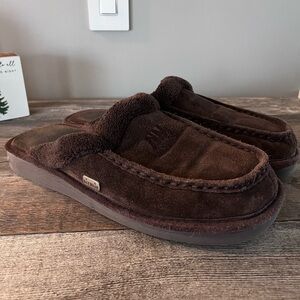 Nuknuuk Brown Suede Slip-On Soft Lined ED Slipper